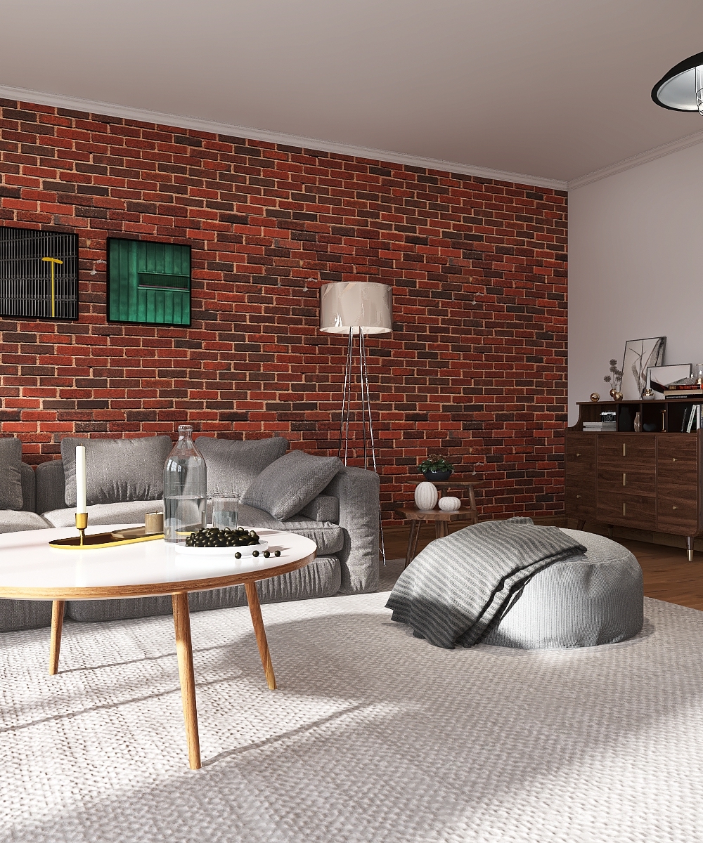 NY apartment livingroom-bedroom 3d design renderings