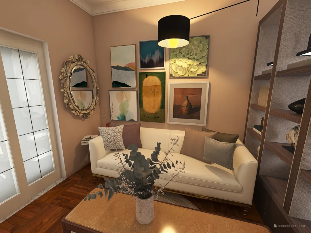 Small city studio apartment 3d design renderings