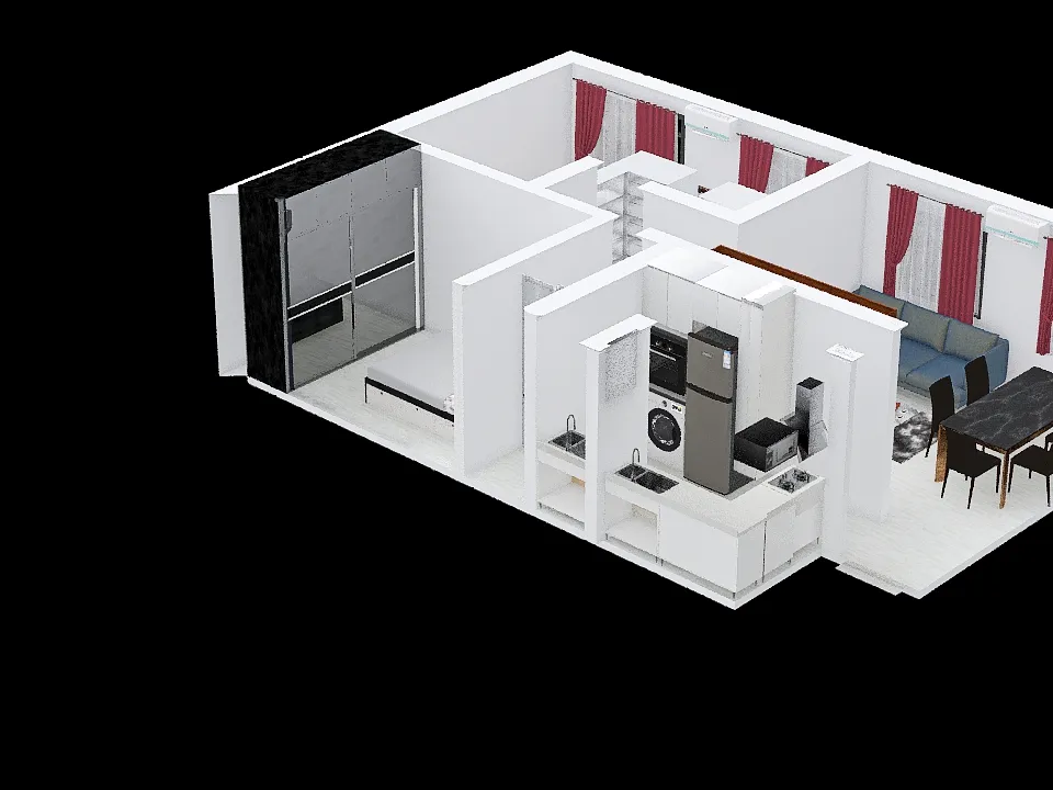 Copy of Apê 13 3d design renderings