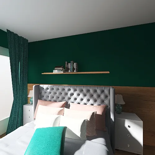 Bedrooom bed 160cm 3d design renderings