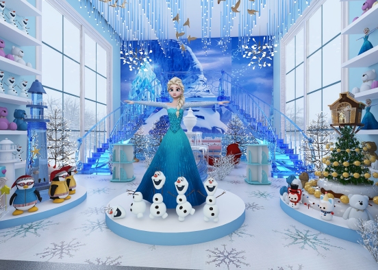 Frozen Theme Toy Shop Concept Design Design Rendering
