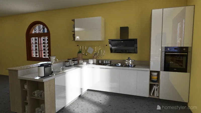 Yellow/grey Pantone 2021 house 3d design renderings