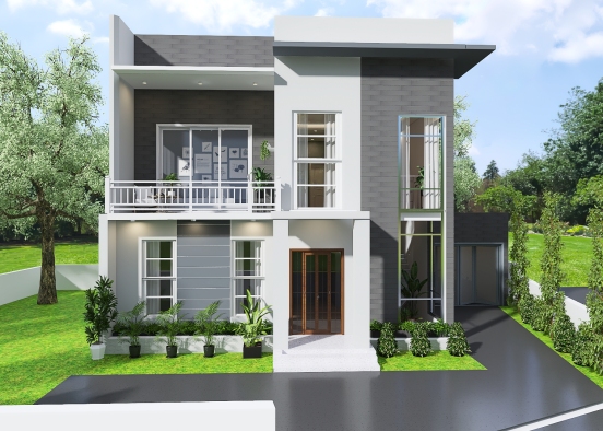 Proposed Modern 2 Storey Residential Design Rendering