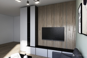Salon tv - wybrany projekt Design Rendering
