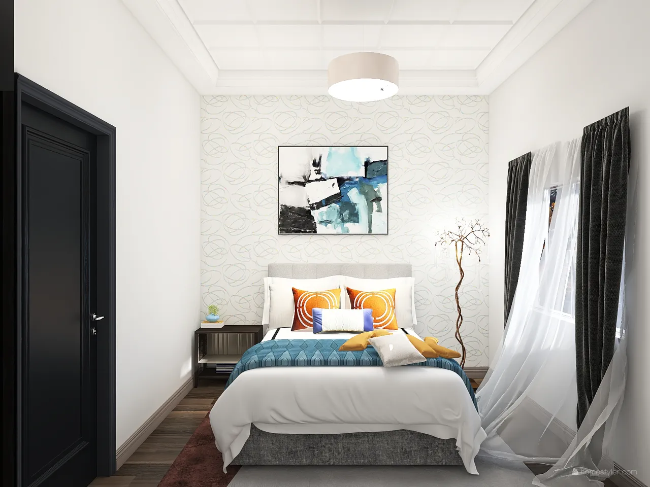 quarto 3x3m 3d design renderings