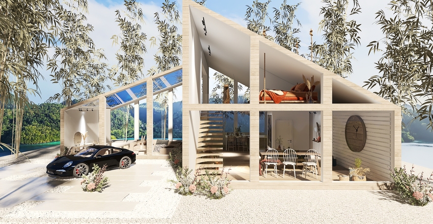 SKYLIGHTS IN THE FOREST Interior Design Render