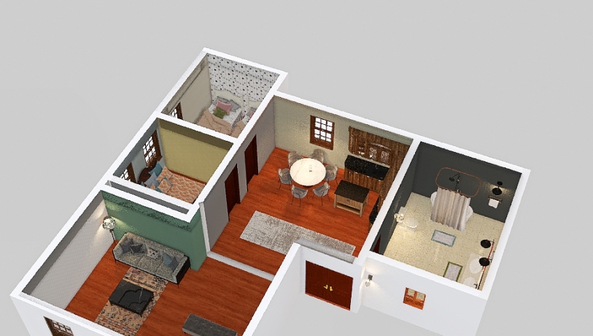 ＂Country＂ Vacation home 3d design picture 108.94