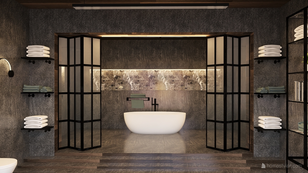modern bathroom 3d design renderings