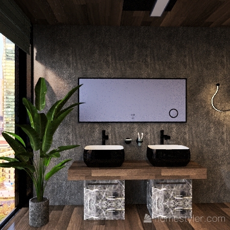 modern bathroom 3d design renderings