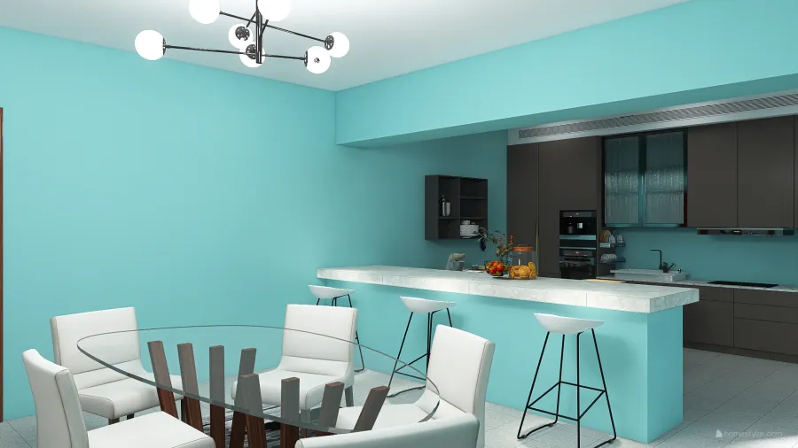 Sala de jantar 3d design renderings
