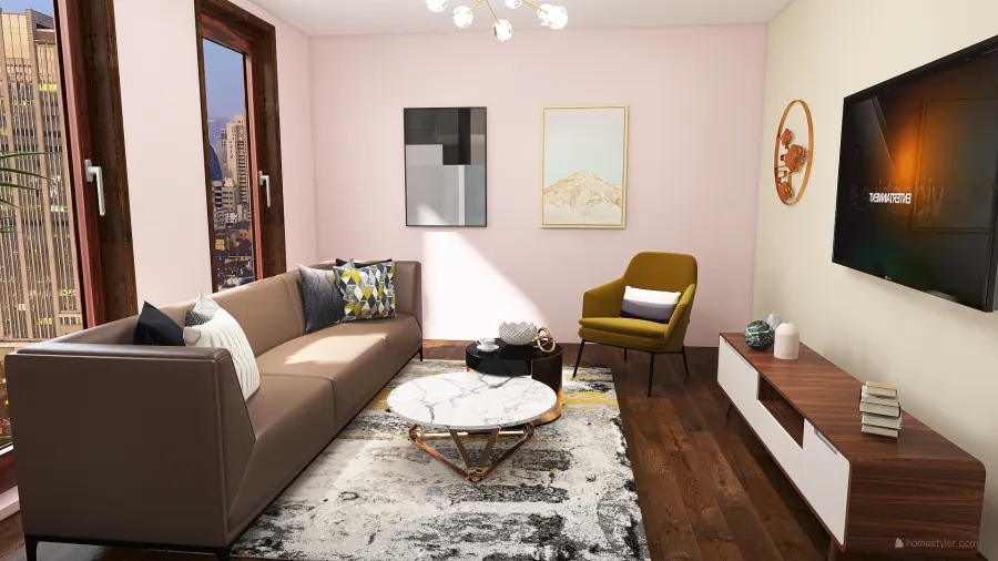 Cozy apartament 3d design renderings