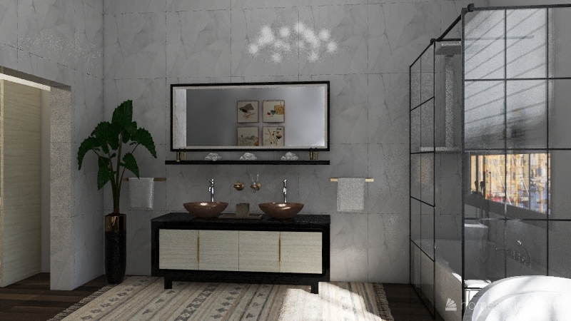 A Moden European House Interior Design Render