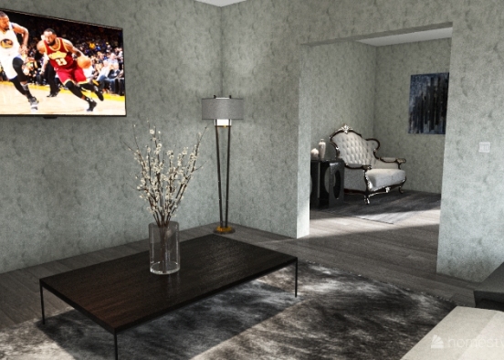 Client Living room Design Rendering