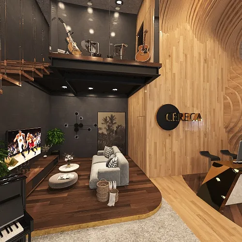 Contemporary StyleOther The Music Store WoodTones Black 3d design renderings