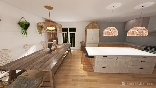 BOHO natural wood apparement