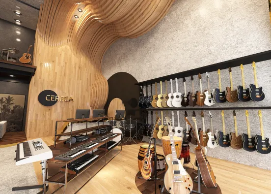 The Music Store Design Rendering