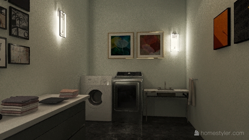 A Moden European House Interior Design Render