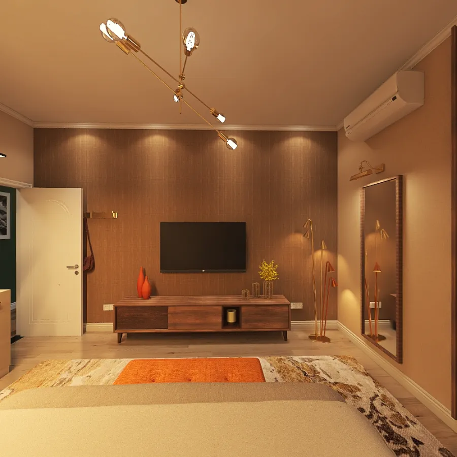 Quarto Laranja 3d design renderings