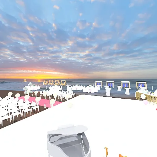 beach wedding 3d design renderings