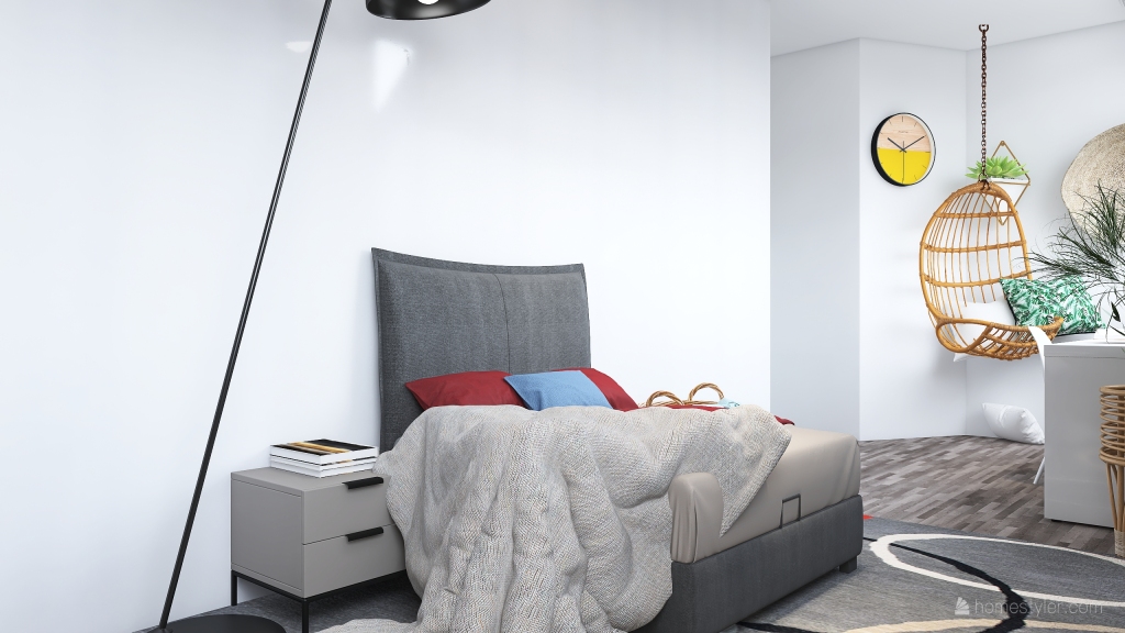 Teenage Bedroom 3d design renderings