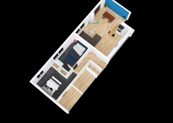 reverse couch UK appartment 90sqm Design Rendering