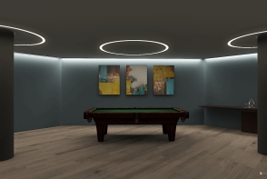 Residence - Room for Quiet Games at Level -1 Design Rendering