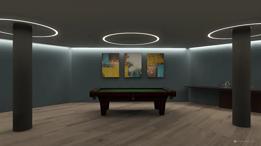 Residence - Room for Quiet Games at Level -1 3d design renderings