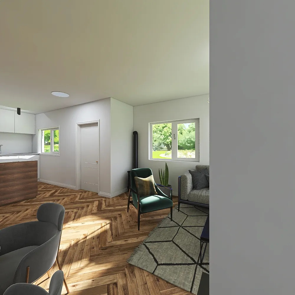 alternative barkan L salon 3d design renderings