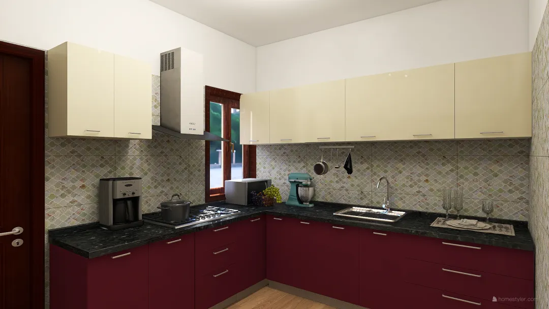 Modular Kitchen4 3d design renderings