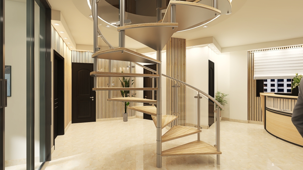 Bauhaus Company Offices Black Beige 3d design renderings