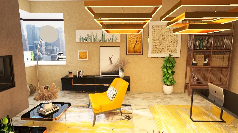 Dining/Living Room 3d design renderings
