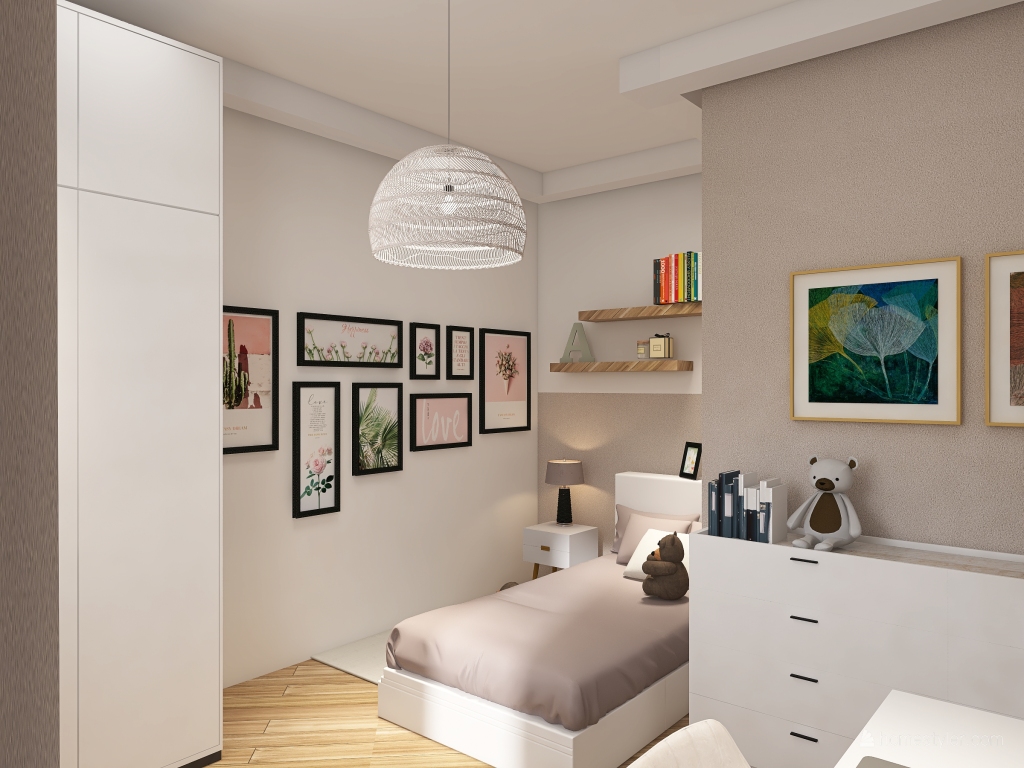 Alice's bedroom 3d design renderings