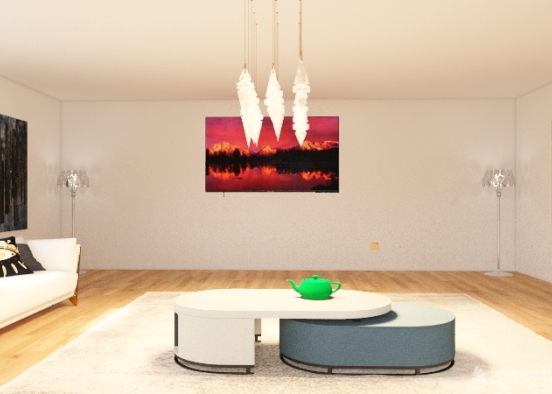 Copy of client living room Design Rendering