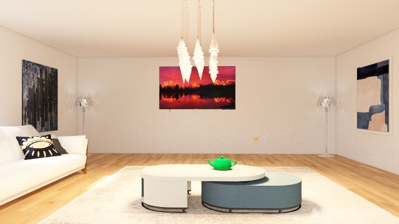 Copy of client living room 3d design renderings