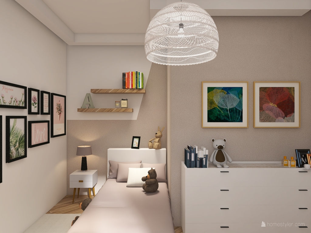Alice's bedroom 3d design renderings