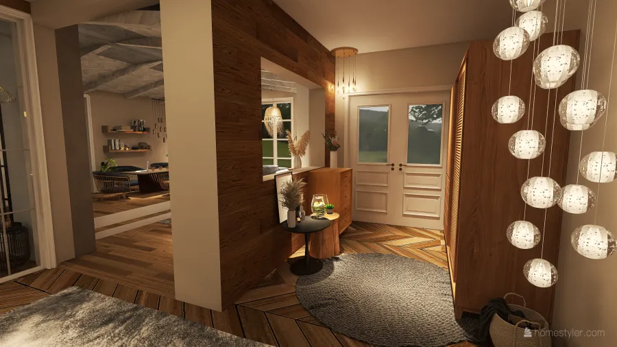 wooden apartment 3d design renderings
