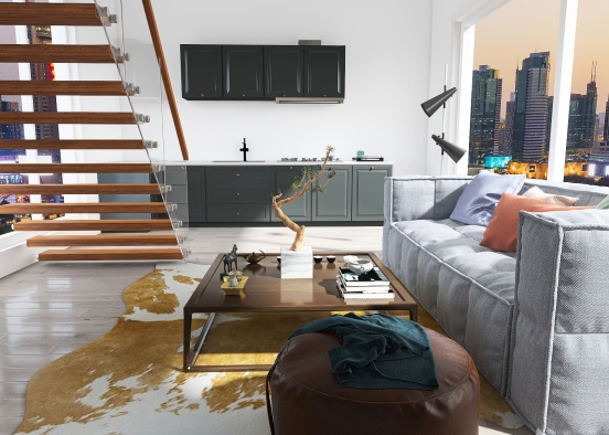 Vey small apartment in city Design Rendering