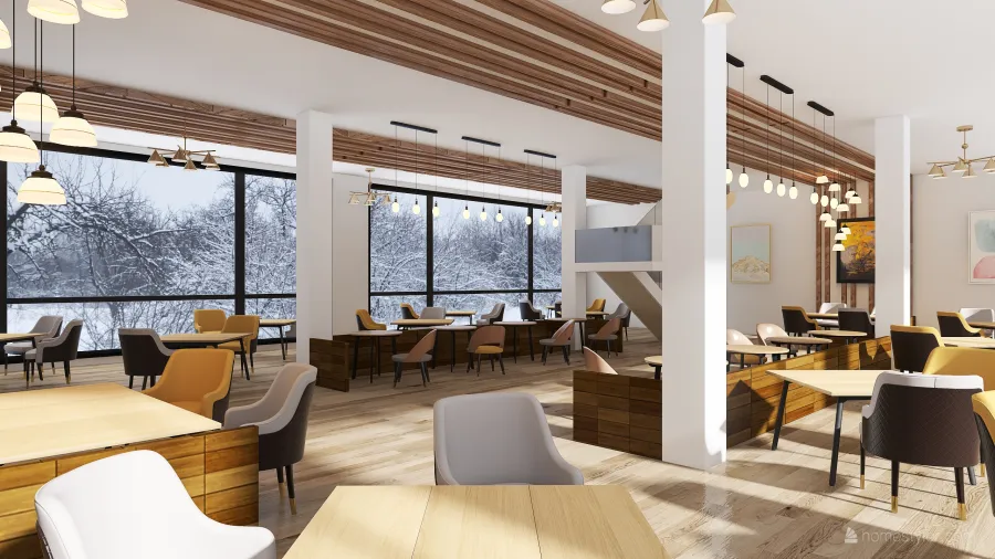 Diploma: Restaurant 3d design renderings