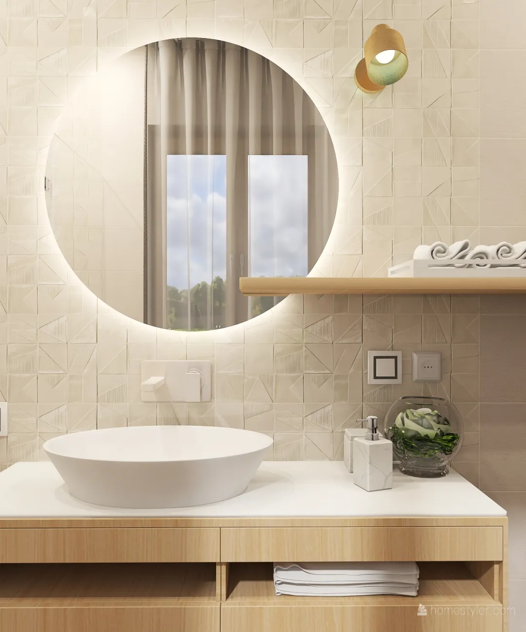 New layout for a small luxury bathroom 3d design renderings