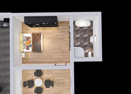 bedroom/bathroom Design Rendering
