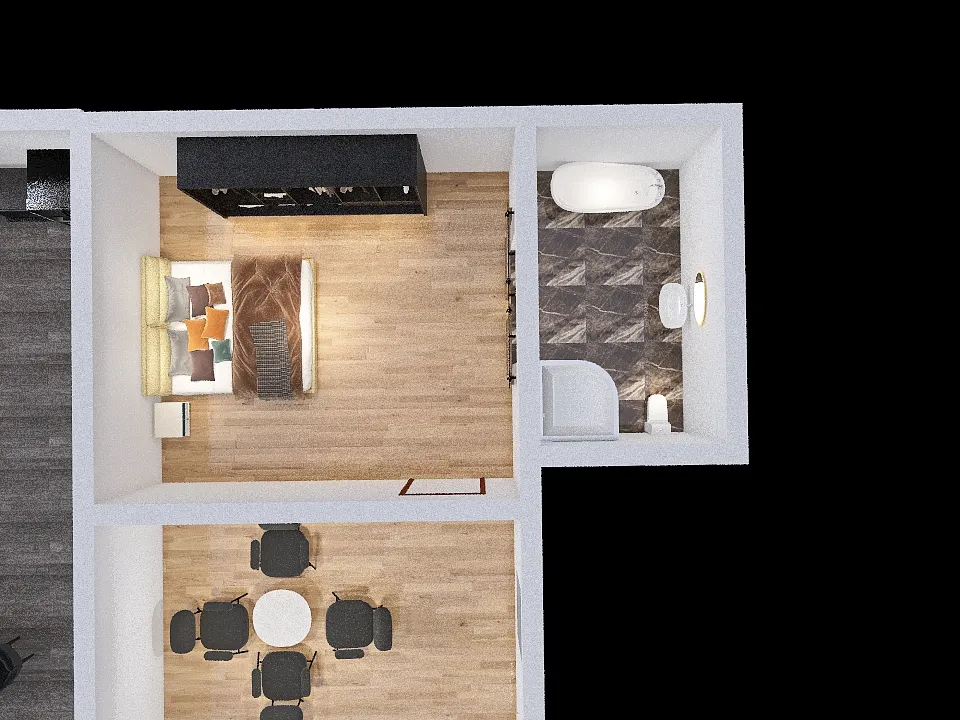 bedroom/bathroom 3d design renderings