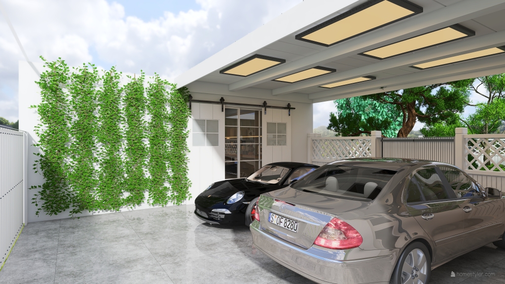Bauhaus Contemporary Beige Grey EarthyTones Courtyard2 3d design renderings