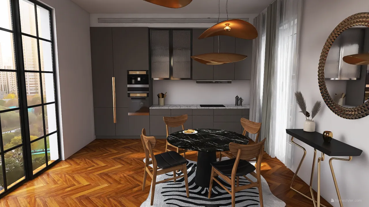 GLAM KITCHEN 3d design renderings