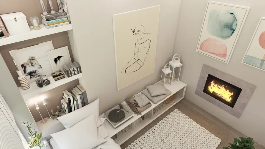 Bauhaus Contemporary Beige Grey EarthyTones Other Room 3d design renderings