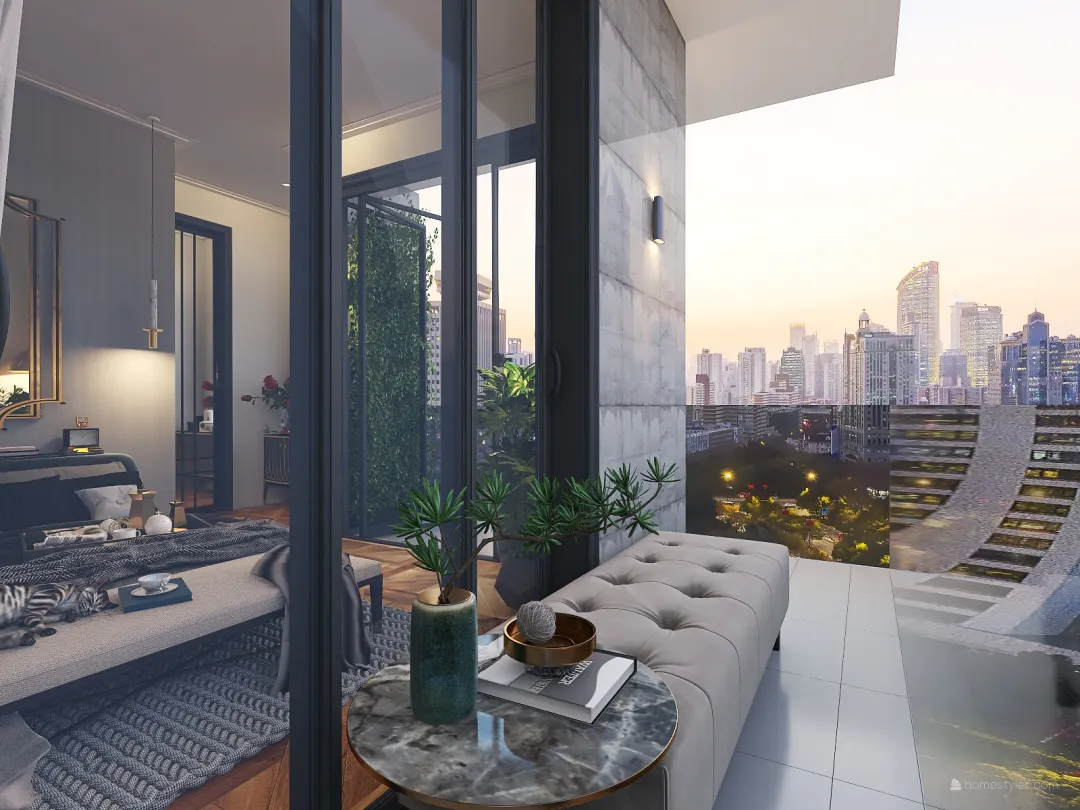 Modern High-Rise Suite 3d design renderings