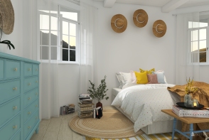 white bedroom Design Rendering