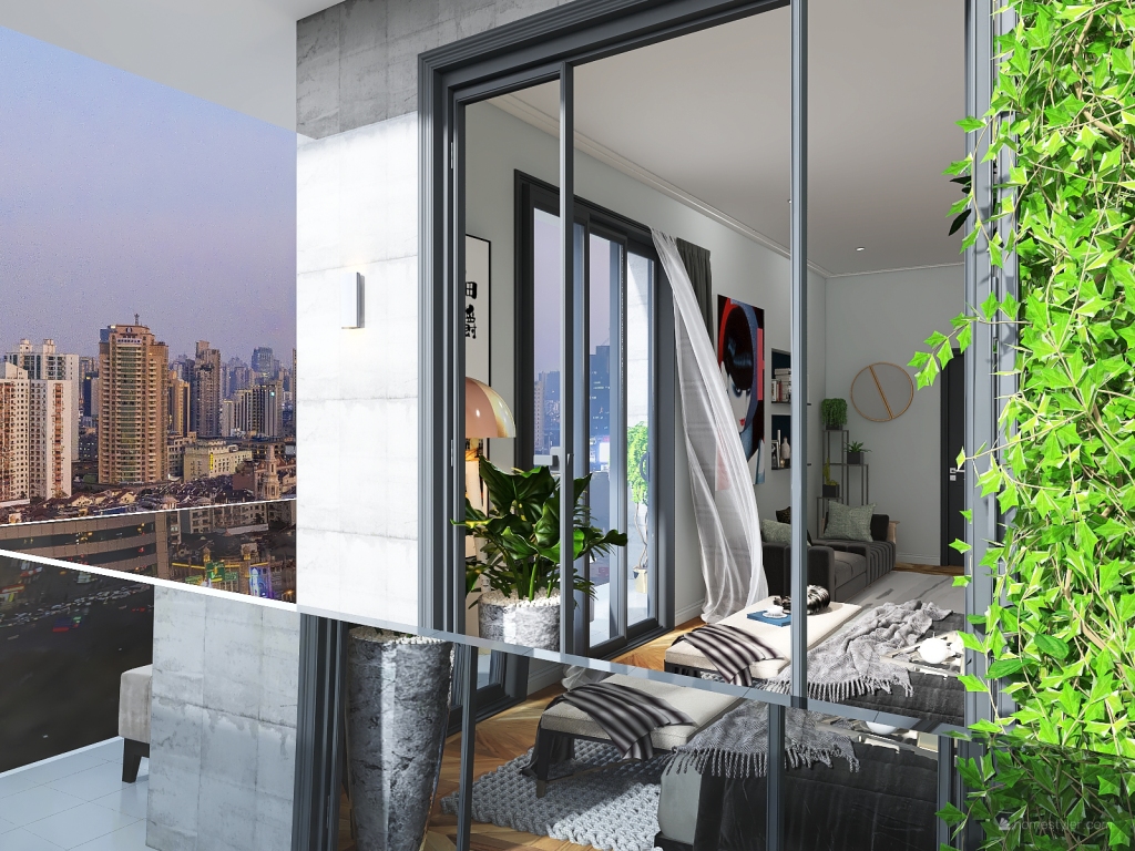 Modern High-Rise Suite 3d design renderings