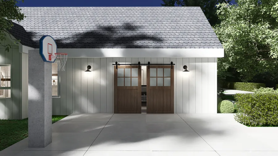 Farmhouse Bohemian WabiSabi Boho Farmhouse - Xmas Edition WoodTones White EarthyTones 3d design renderings