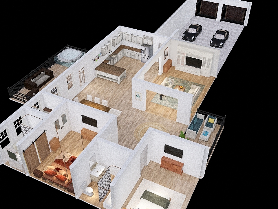 ranch home 3d design renderings