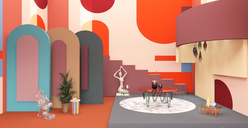 Acrylic Energy Model Collection Interior Design Render
